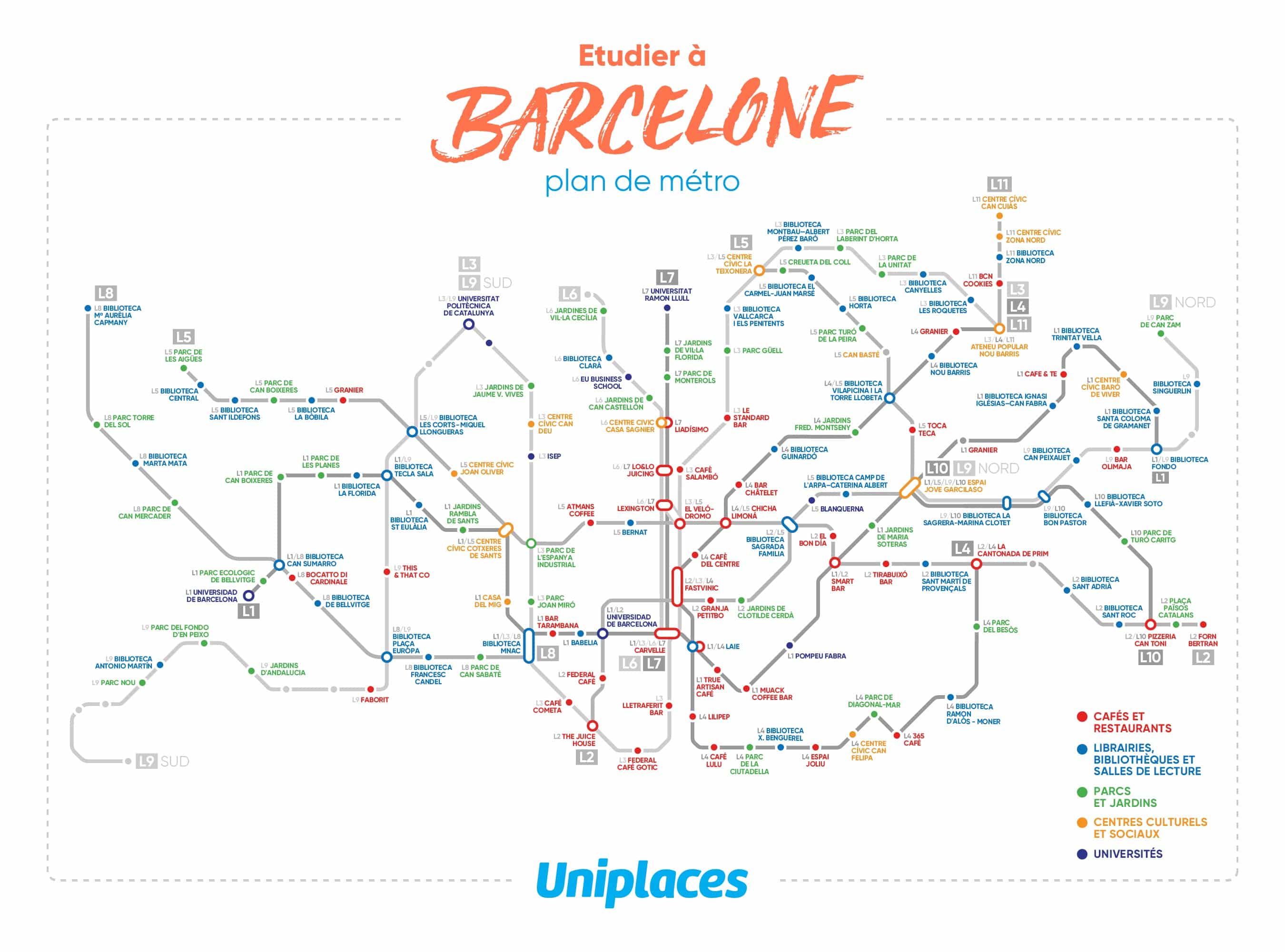 carte metro wifi barcelone grand format