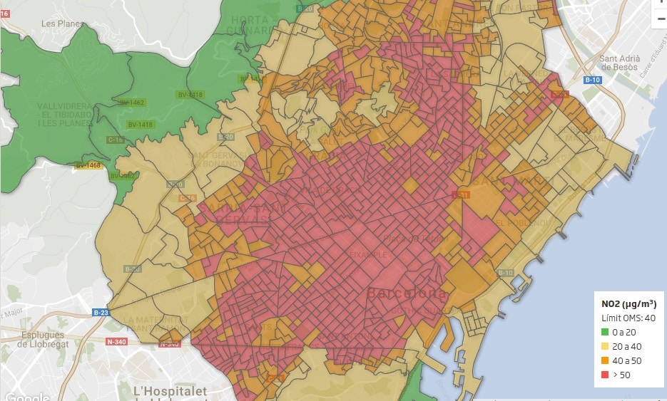 carte pollution