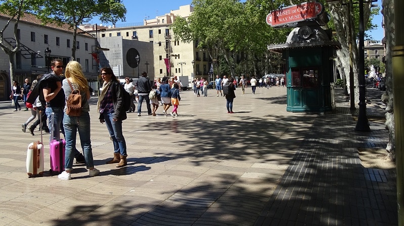 touristes rambla