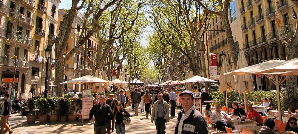 La Rambla barcelona manifestation