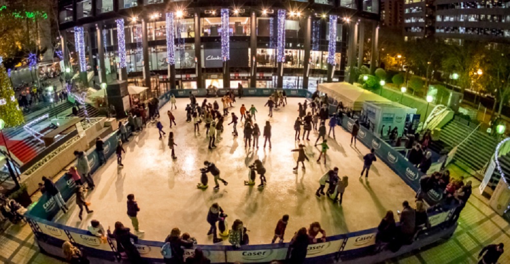 pista de gel patinoire barcelone