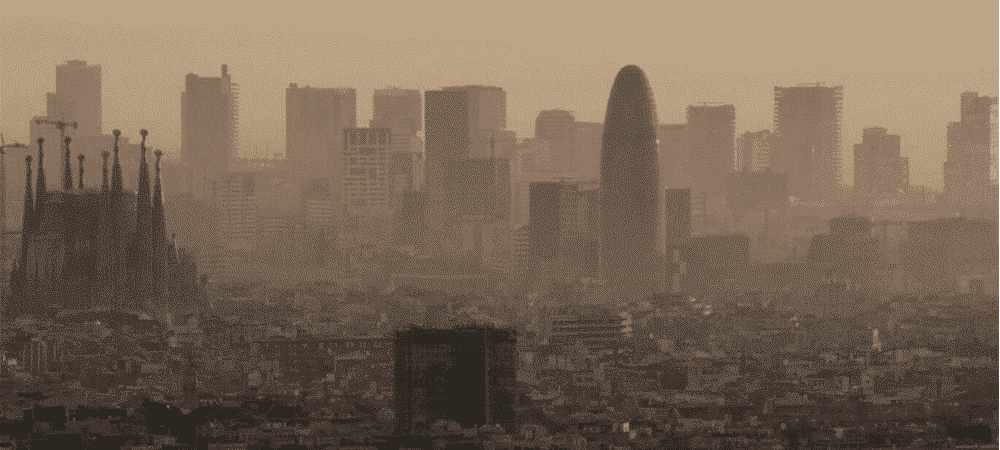 pic de pollution barcelone catalogne
