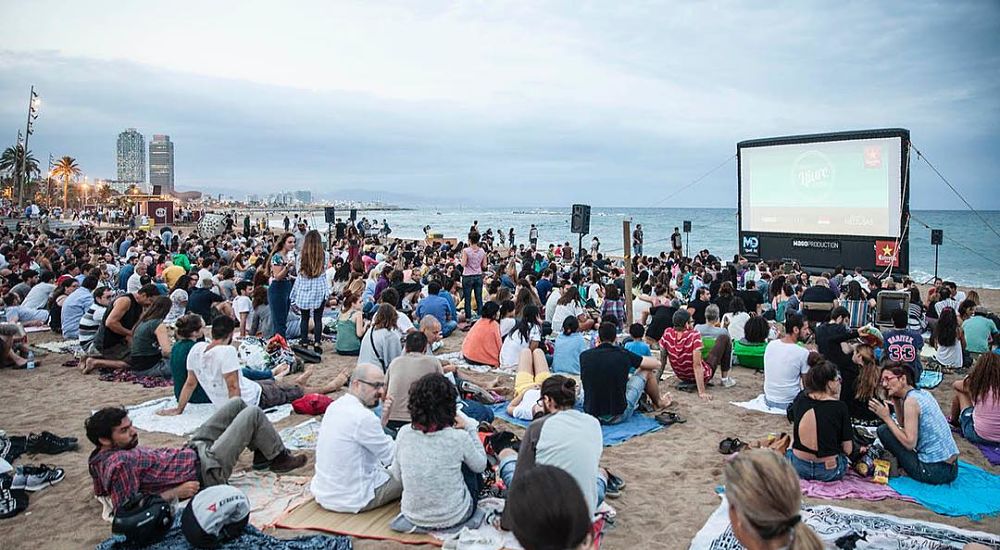 Cinéma sur la plage Barcelone