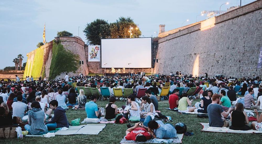 cinéma à l'air libre Montjuïc