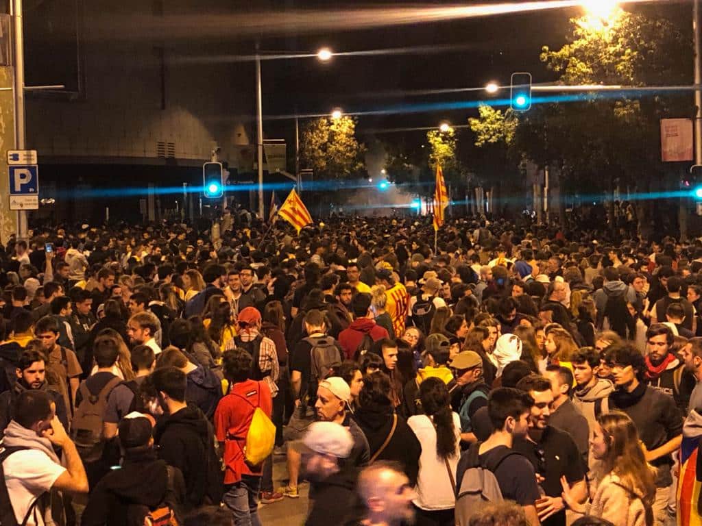 protestation indépendance barcelone