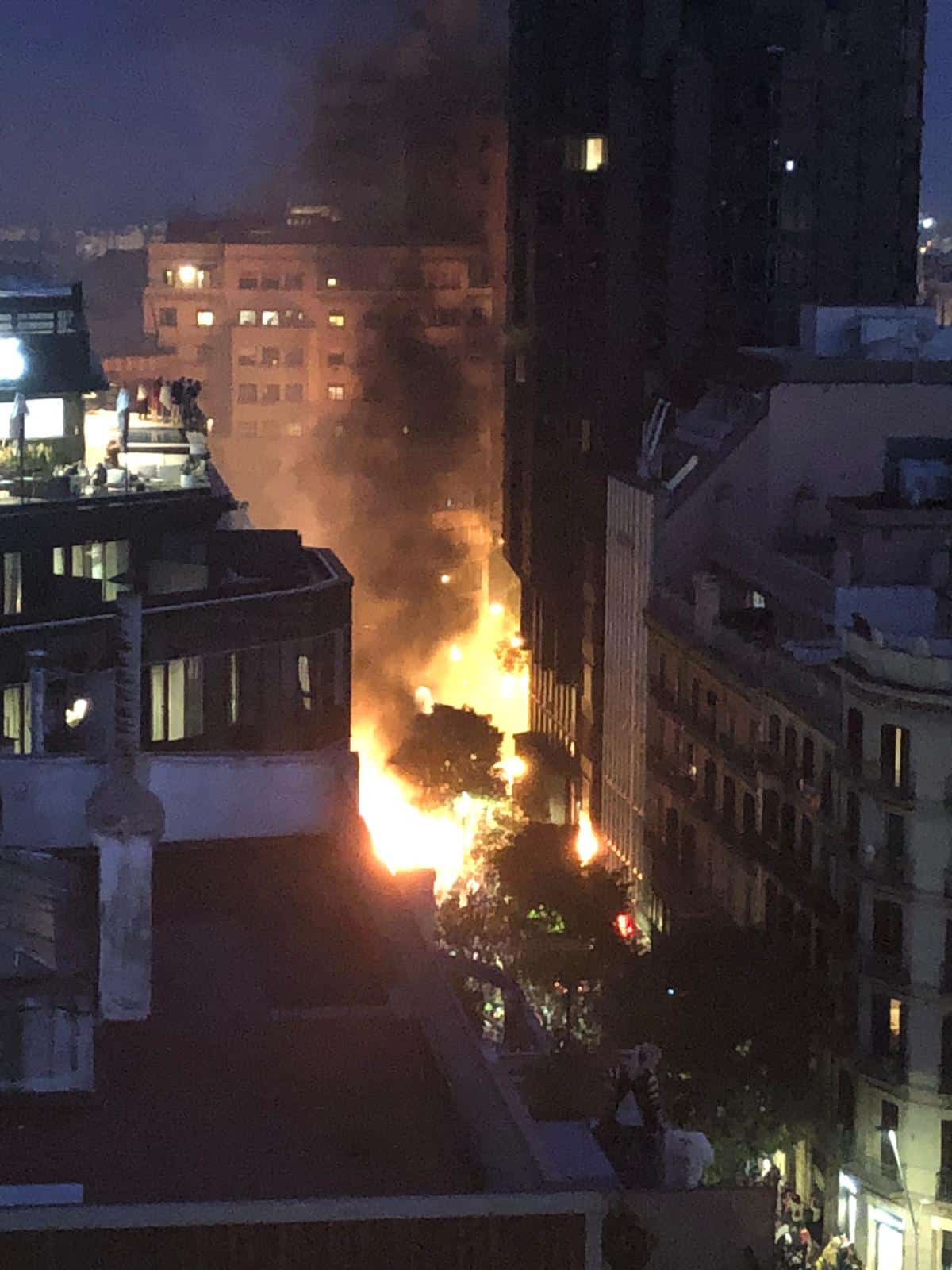 manifestation emeutes barcelone