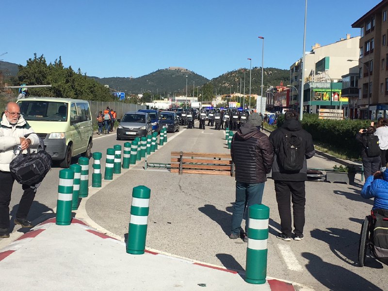 blocage manifestation indépendantiste