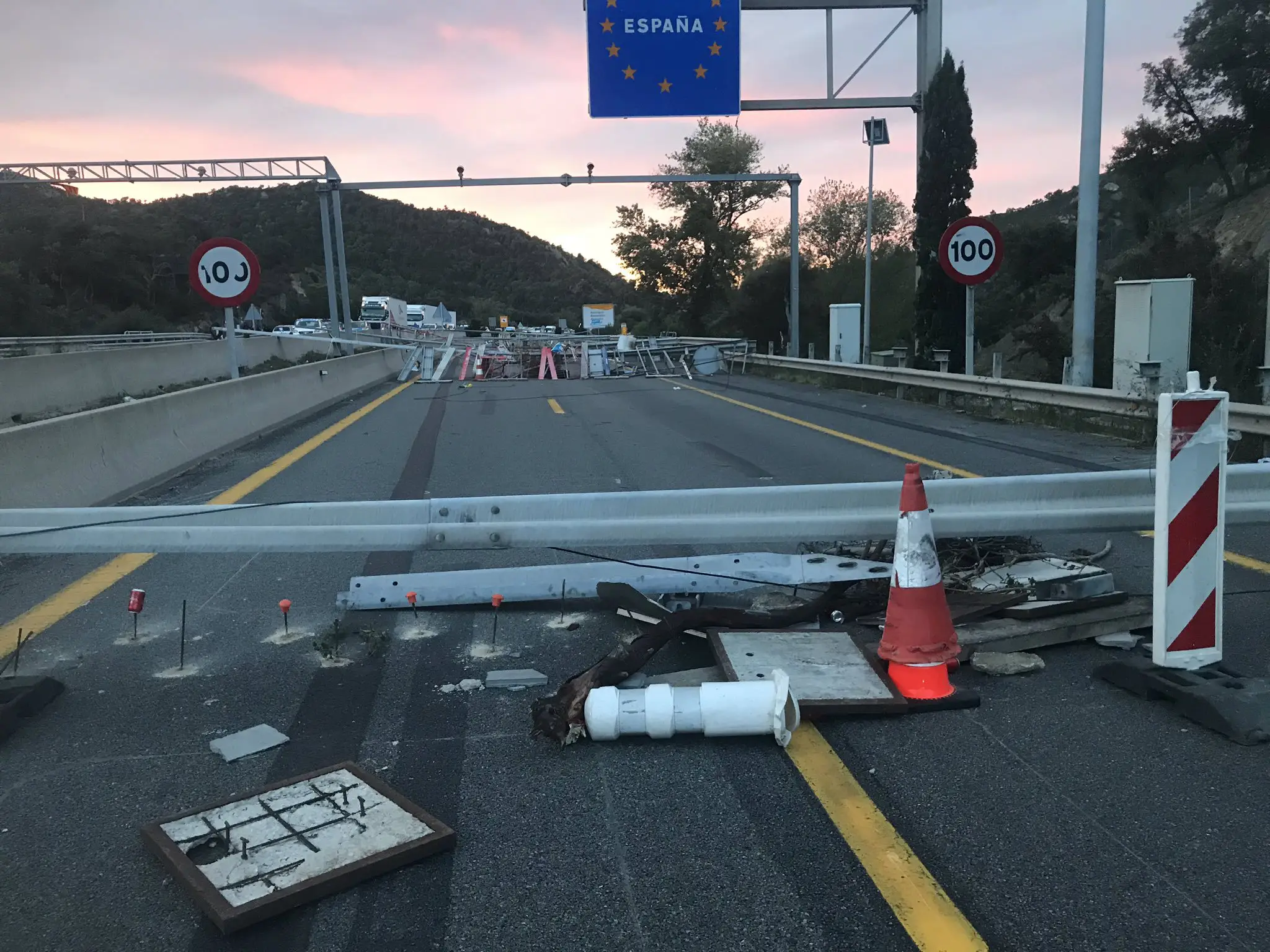 blocage la jonquera indépendantiste frontière france espagne