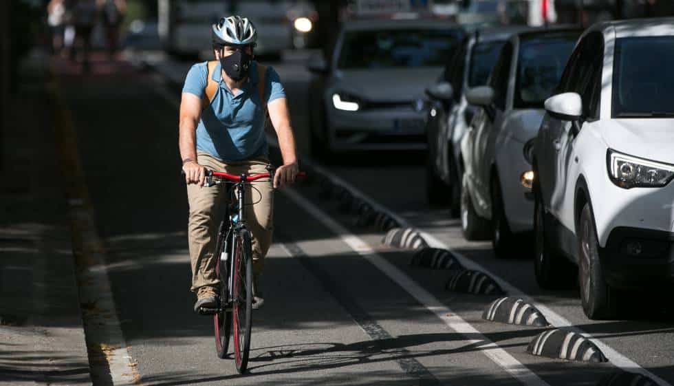 cycliste masque