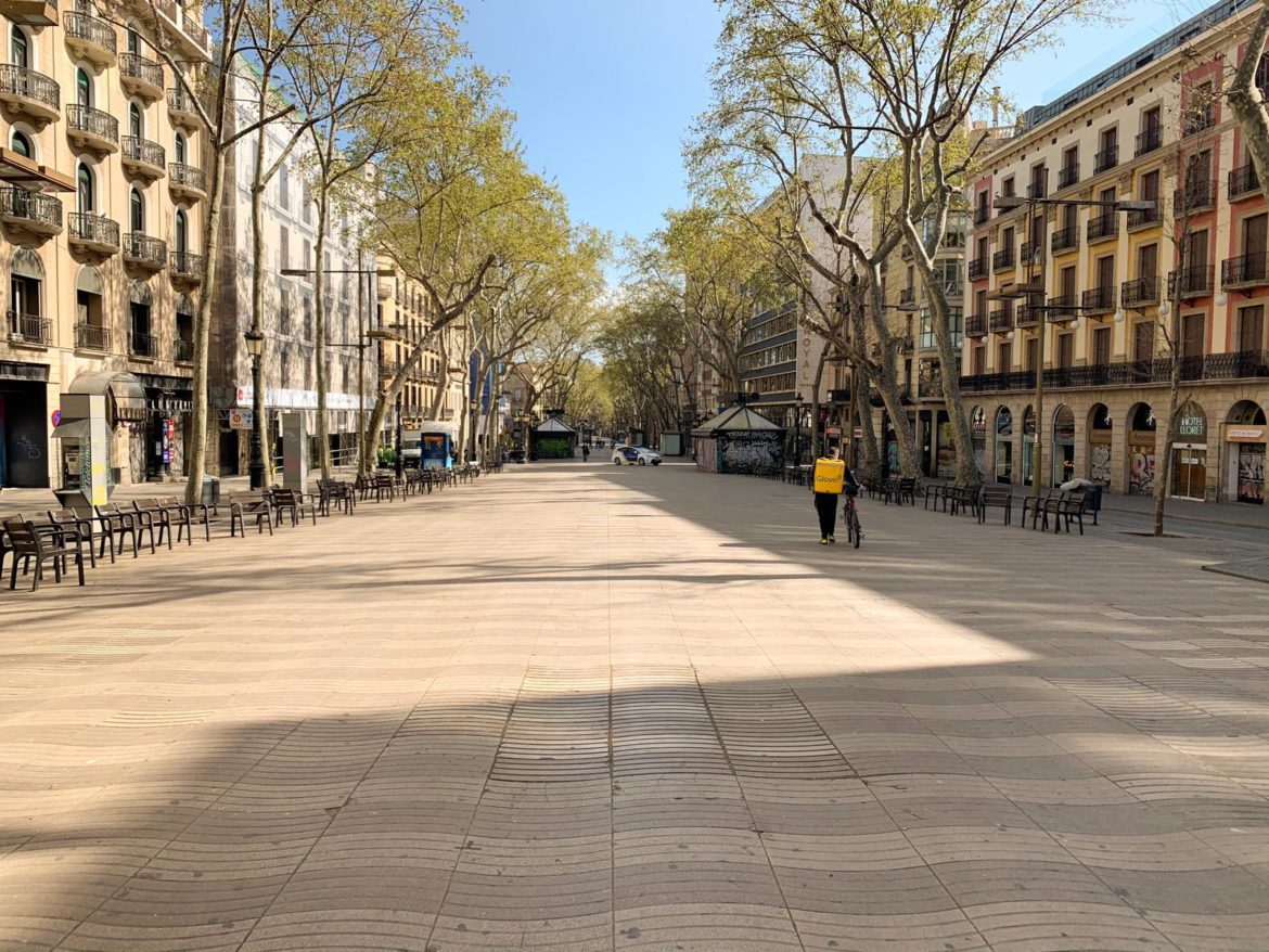 rambla barcelone vide