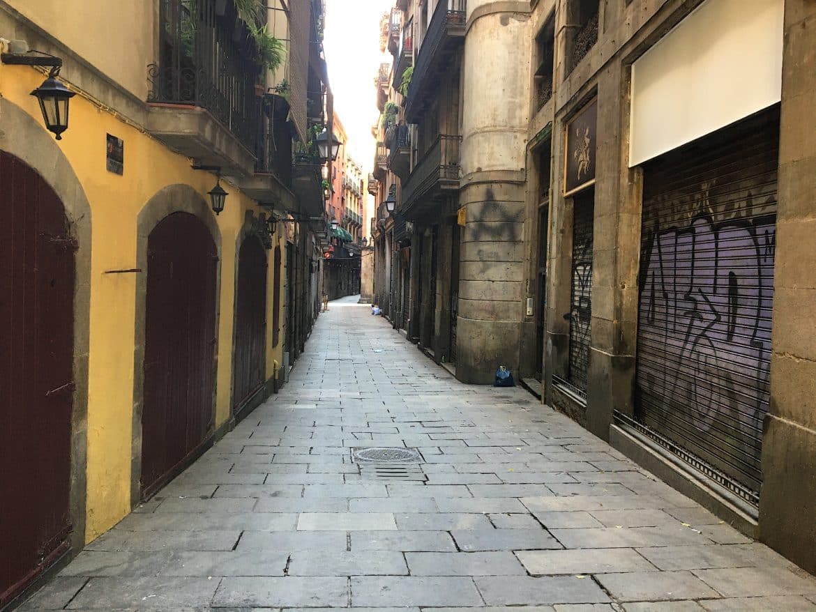 gotico confiné quarantaine barcelone