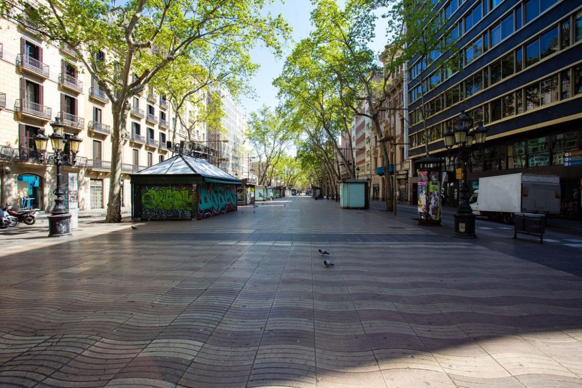 rambla vide Barcelone Coronavirus
