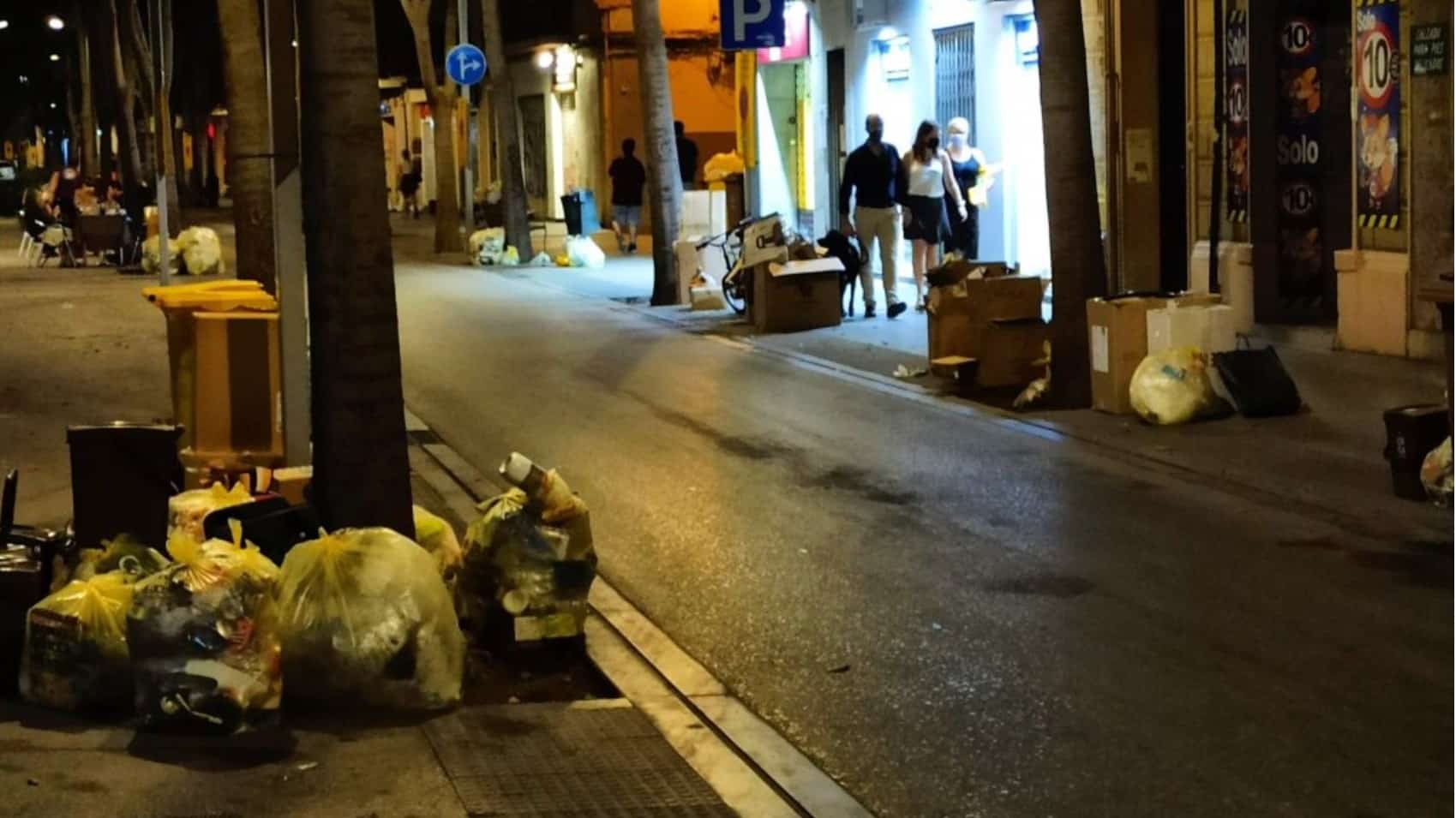 Poubelles à Barcelone