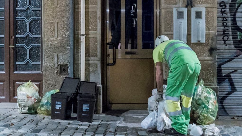 Poubelles à Barcelone