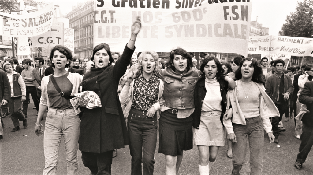 Mai 1968 femmes manif Photo Fondation Gilles Caron Courtesy School Gallery Olivier Castaing