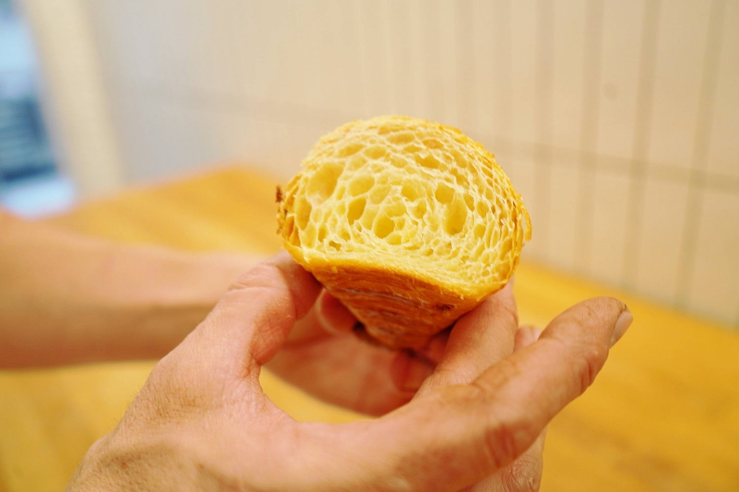 Interieur croissant au beurre