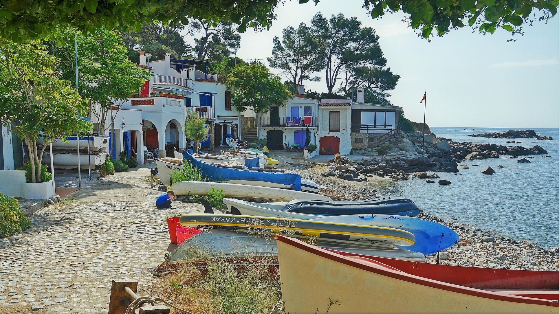 Plage Costa Brava Cala SAlguer tourisme paysage nature mer bateaux peche village 2 Photo Alberto G Rovi