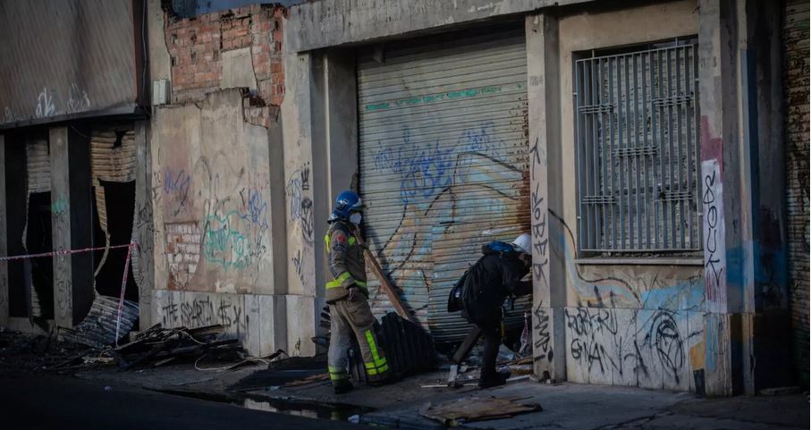 Intervention pompiers dans un squat à Barcelone