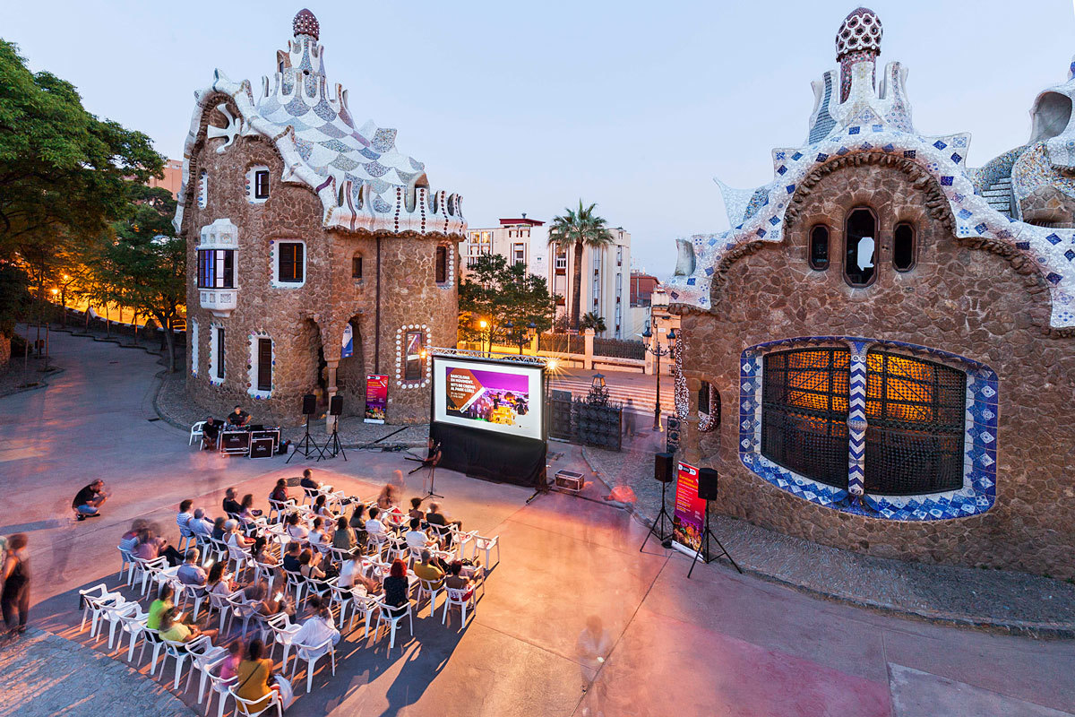 cinema plein air parc guëll