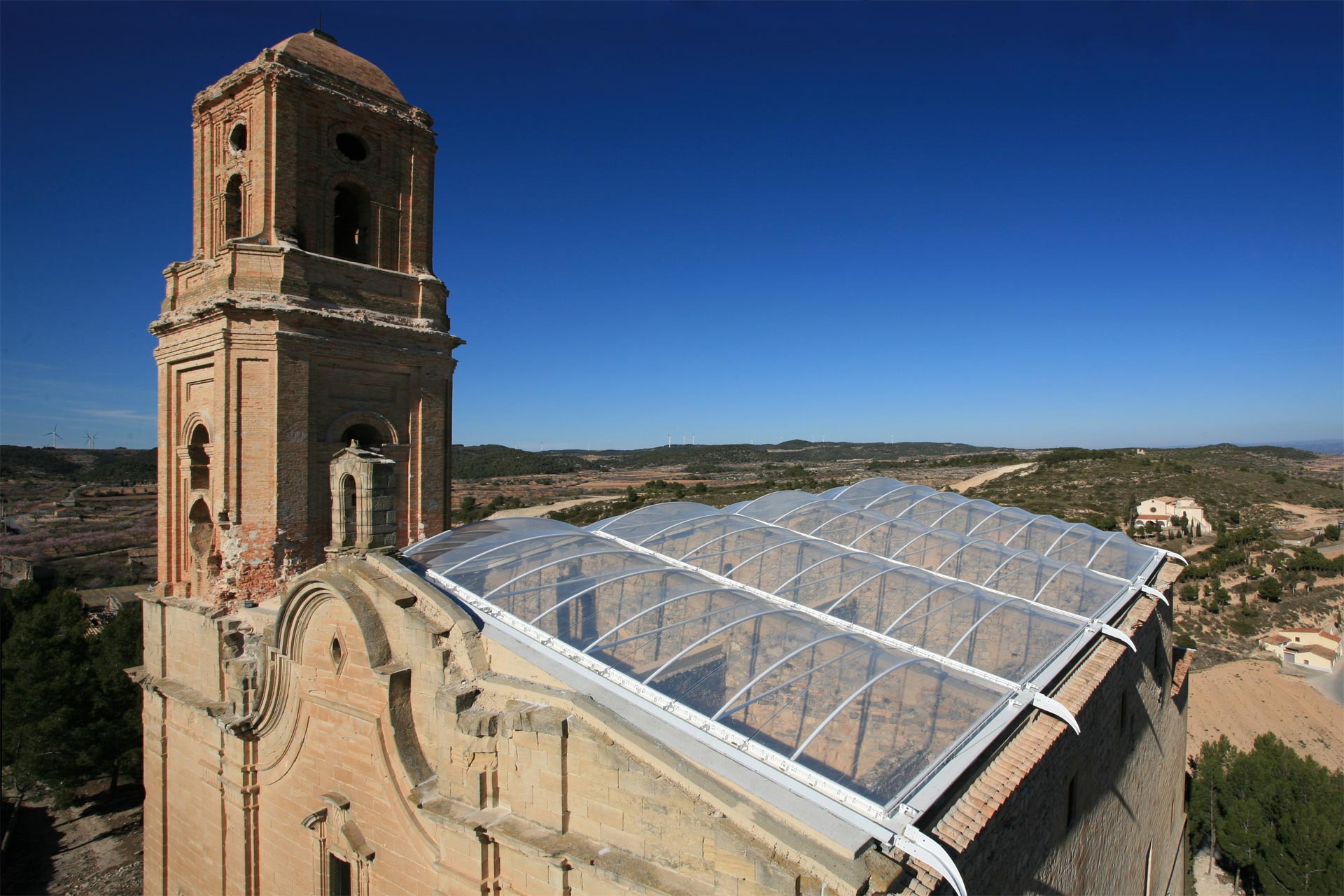 église de Corbera d'Ebre, village catalan détruit par la guerre