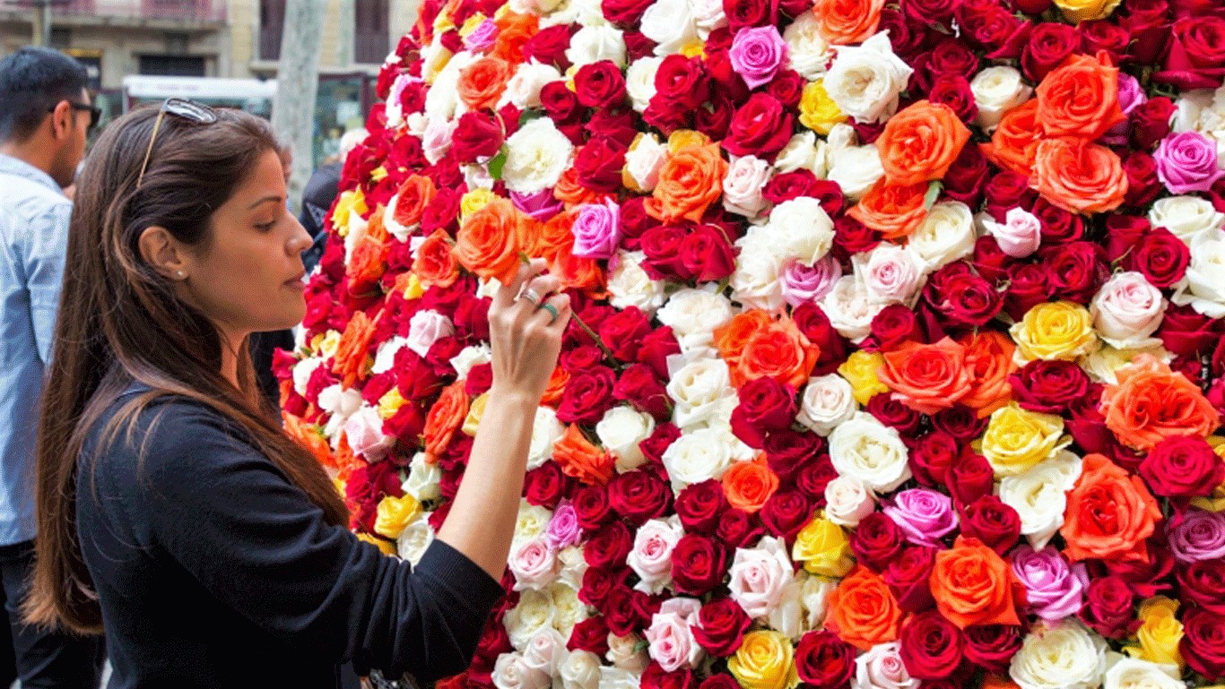 rambla barcelone fleurs