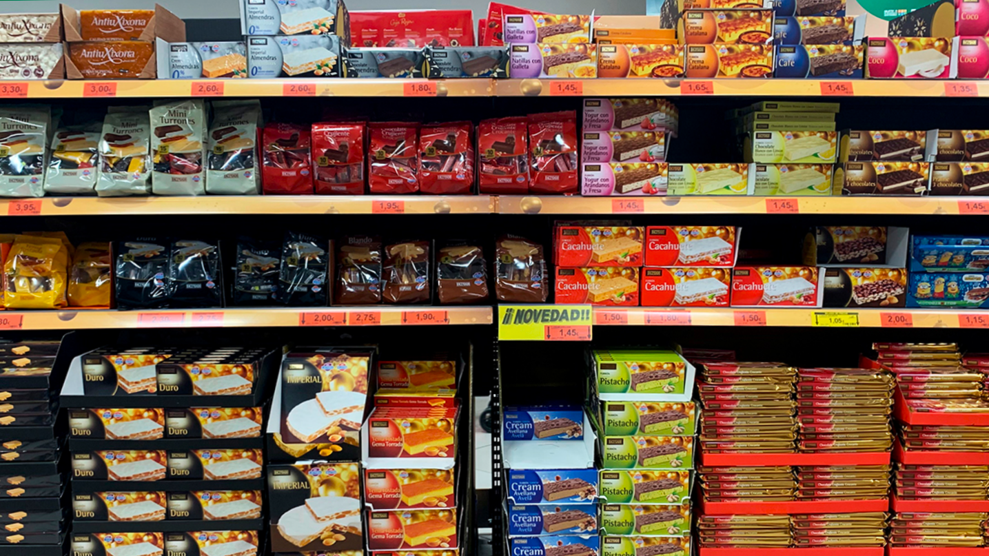 Supermarche courses aliments produits inflation prix economie pouvoir dachat rayon Photo Mercadona