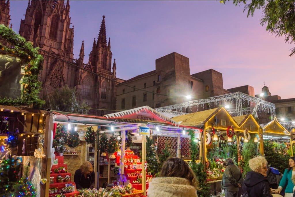 Marché de Noël - Parents à Barcelone