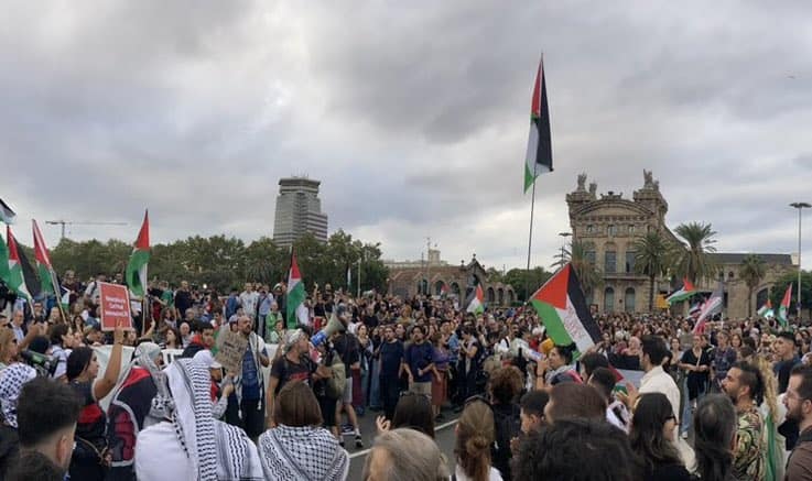 manifestation palestine barcelone