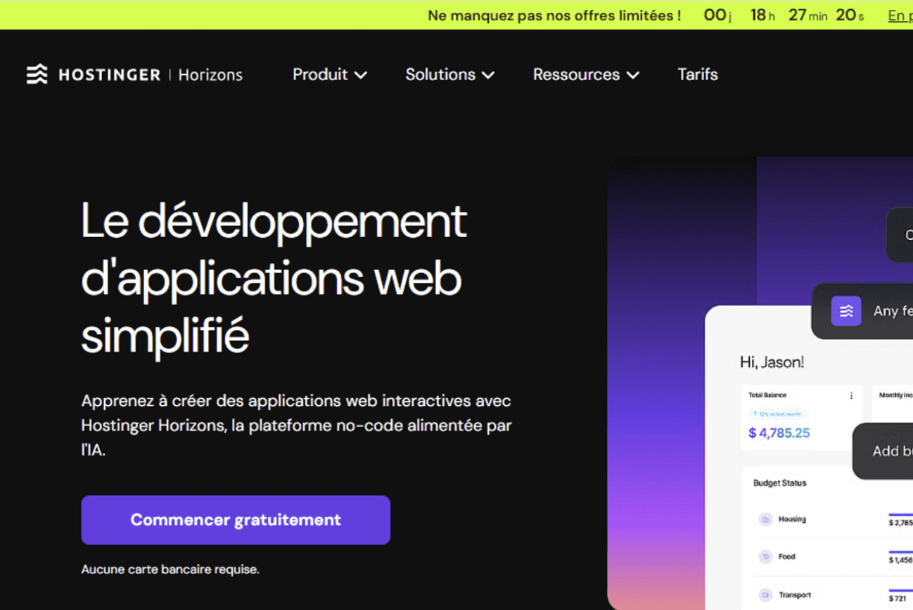 4 meilleurs outils no code pour créer une application web avec l’IA 2 Application web no code pour créer une application IA facilement.
