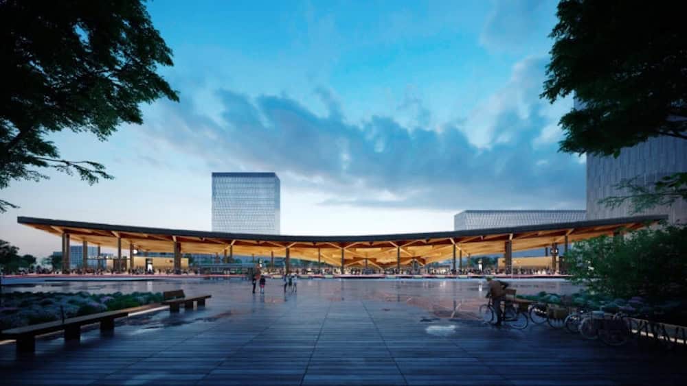 Parc de Barcelone avec une structure architecturale innovante, offrant un espace vert spacieux pour la détente et les activités en plein air, situé à proximité du nouveau parc de 4 km.