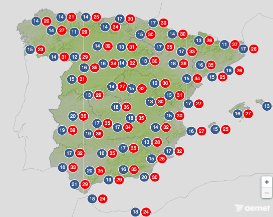 De l’hiver au plein été : l’Espagne s’apprête à frôler les 30°C en plein mois de mai 1 Captura de pantalla 2026 05 18 a las 13.37.33