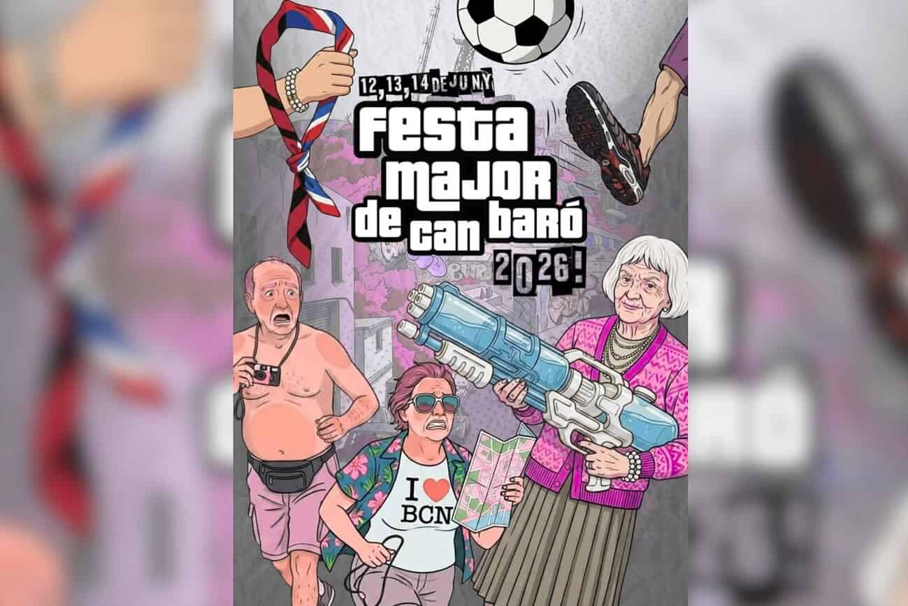 À Barcelone, l’affiche anti-touristes d’une fête de quartier ravive le débat sur la tourismophobie 4 festa major can baro 2026