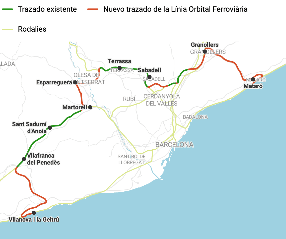 Nouvelle ligne de train en Catalogne : les 23 gares prévues et les villes desservies 1 Imagen 9 6 26 a las 17.29