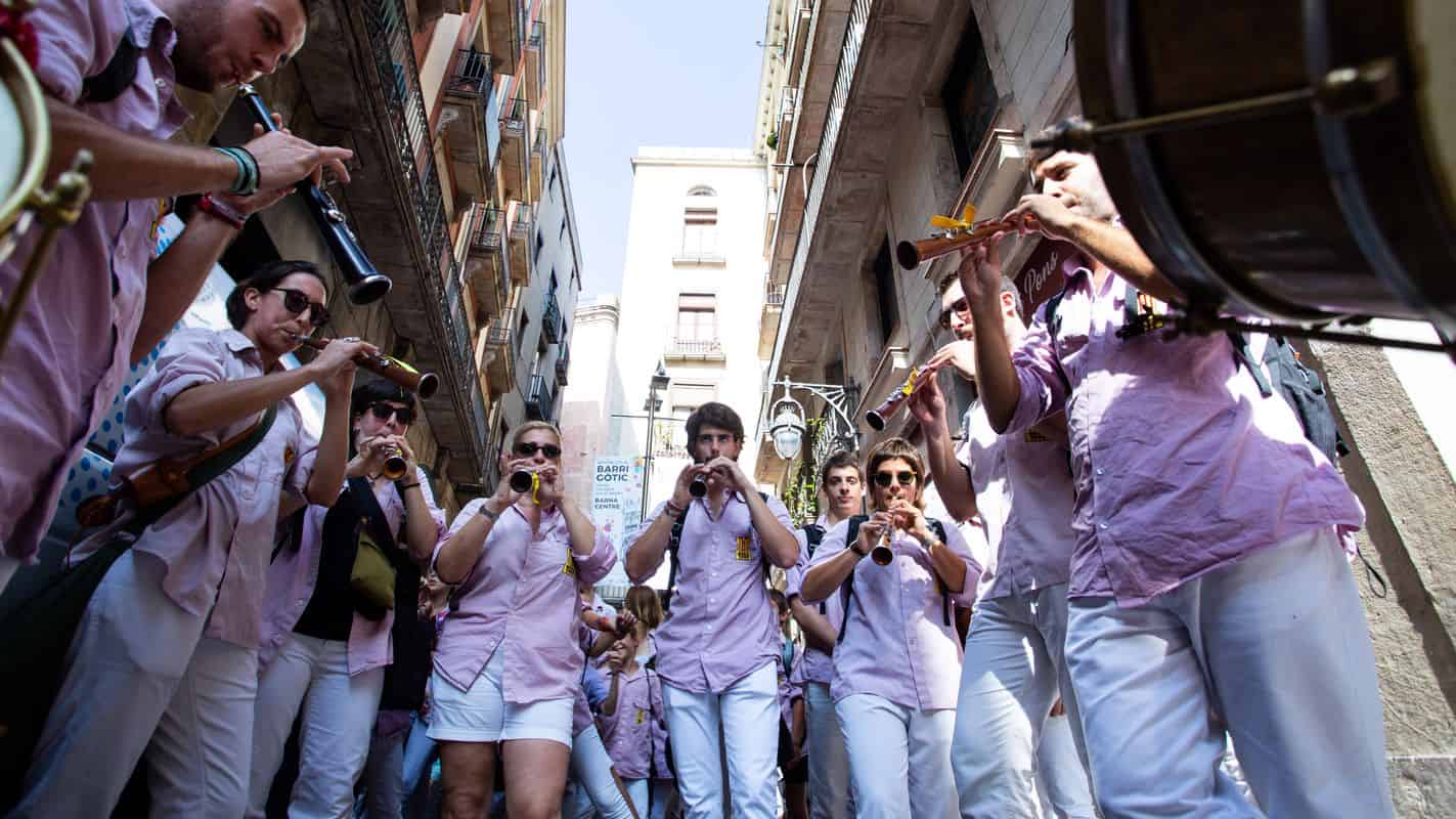 parade musiciens merce barcelone