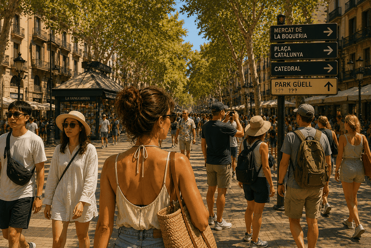 illustration touristes