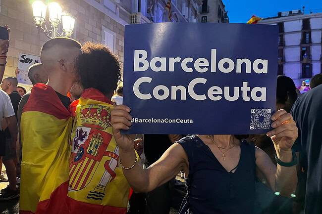 Manif a Barcelone.