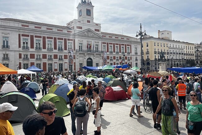 campement puerta del sol manif madrid