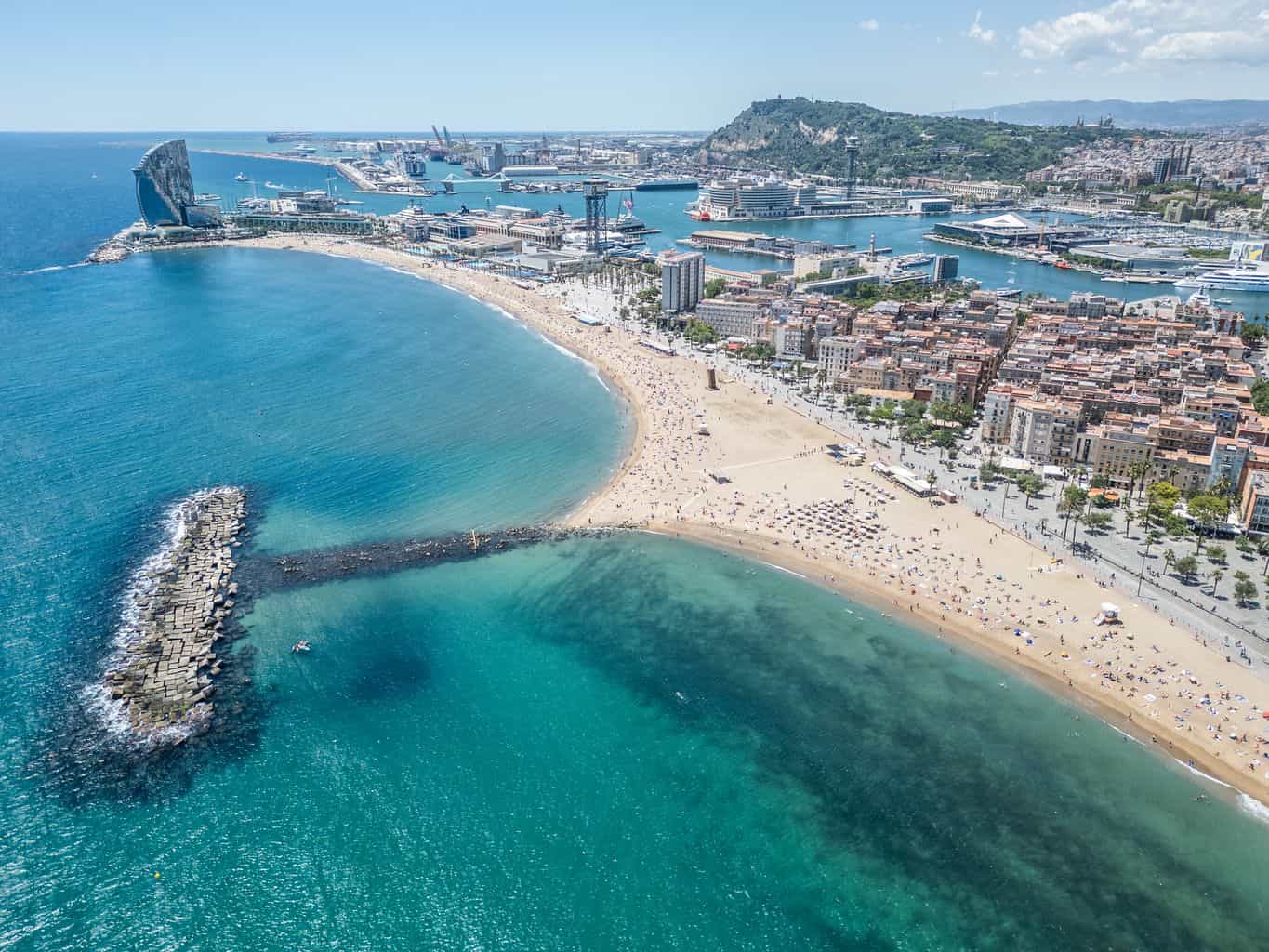 La plage de la Barceloneta ou se trouve Norrsken.