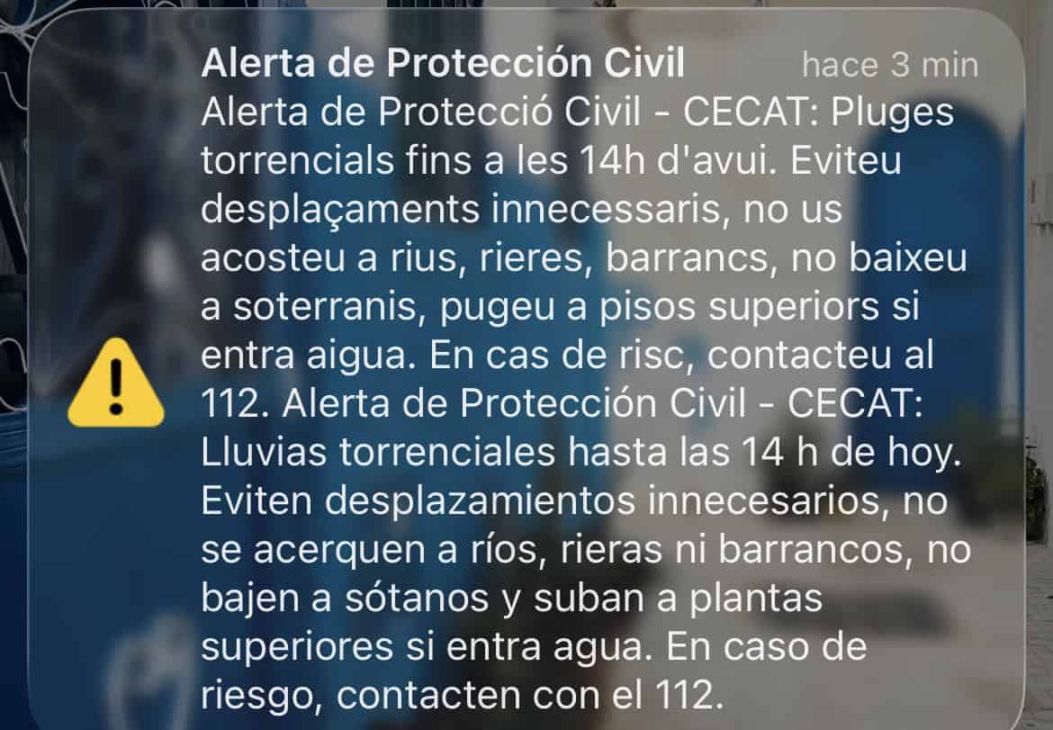 Barcelone en alerte rouge face à un nouvel épisode de pluies torrentielles 1 IMG 1805